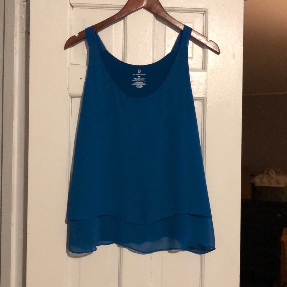 Blue blouse tank